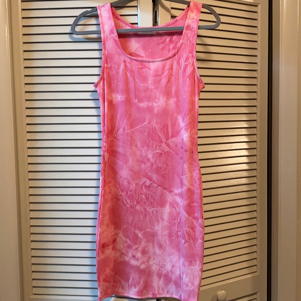 Closet candy dress. Tie dye pink